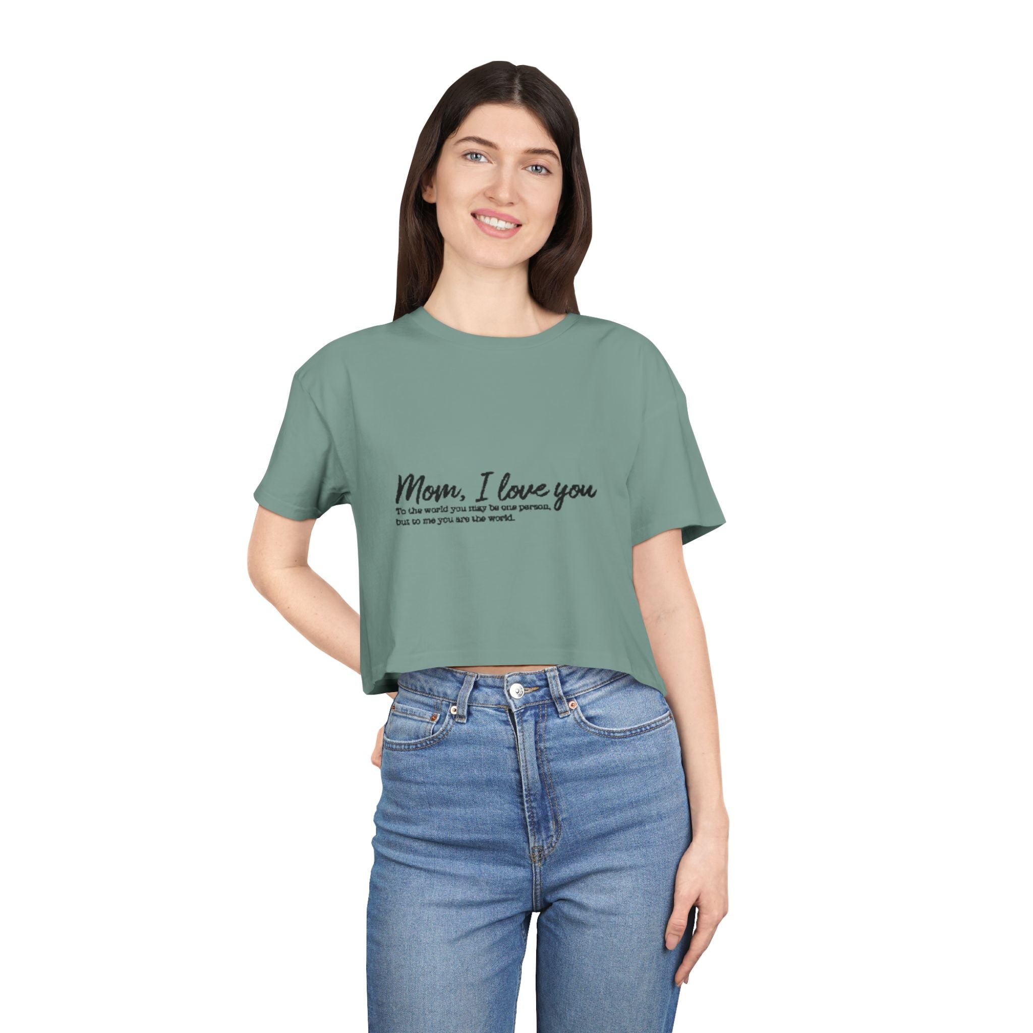 MOM, i love you | Women's Crop Tee